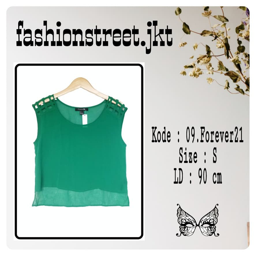 Blouse Atau Atasan Wanita Branded  Forever21 (Blouse Green)