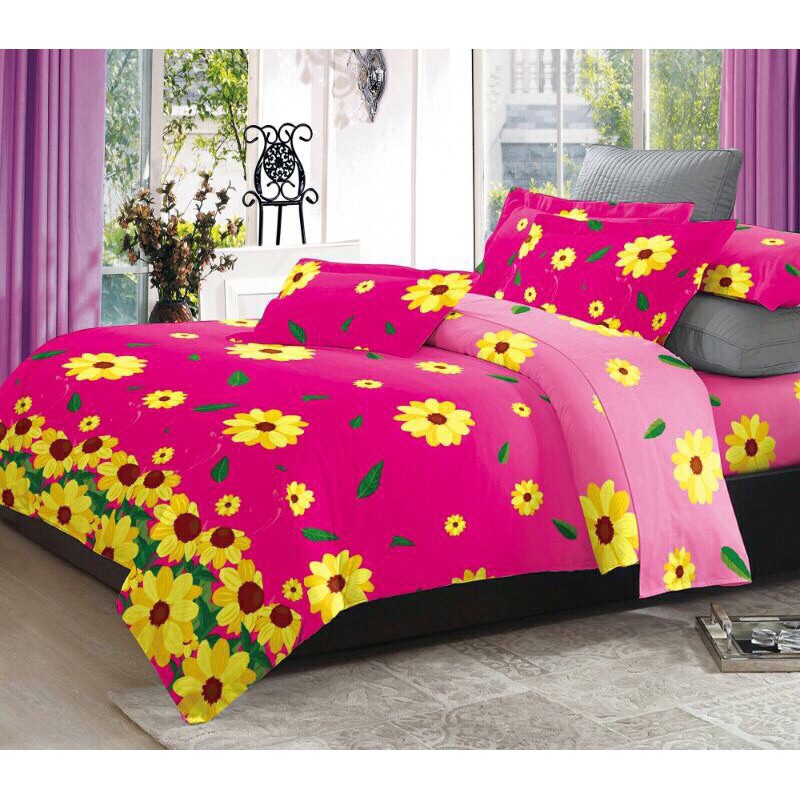 Sprei Adela New Comfort Collection T20 Size 180x200cm Bantal 2 MURAH BAHAN KATUN DISPERS TIDAKLUNTUR