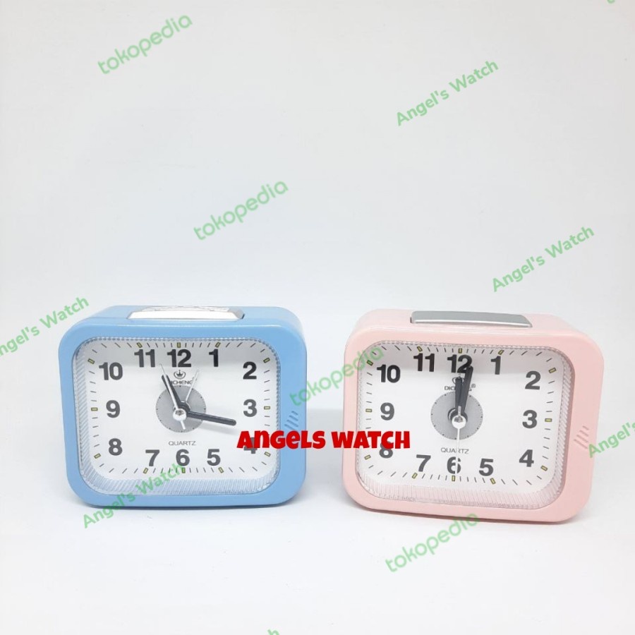 Jam weker polos beep alarm/ jam beker weker souvenir - Biru