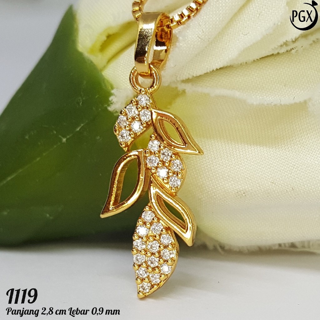PGX Liontin Kalung Xuping Wanita Perhiasan Lapis Emas Aksesoris Fashion - I119