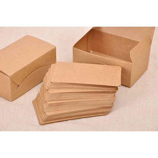 PMM Blank Kraft Paper Brown Card Set Kertas Ucapan Coklat 8.5x5cm