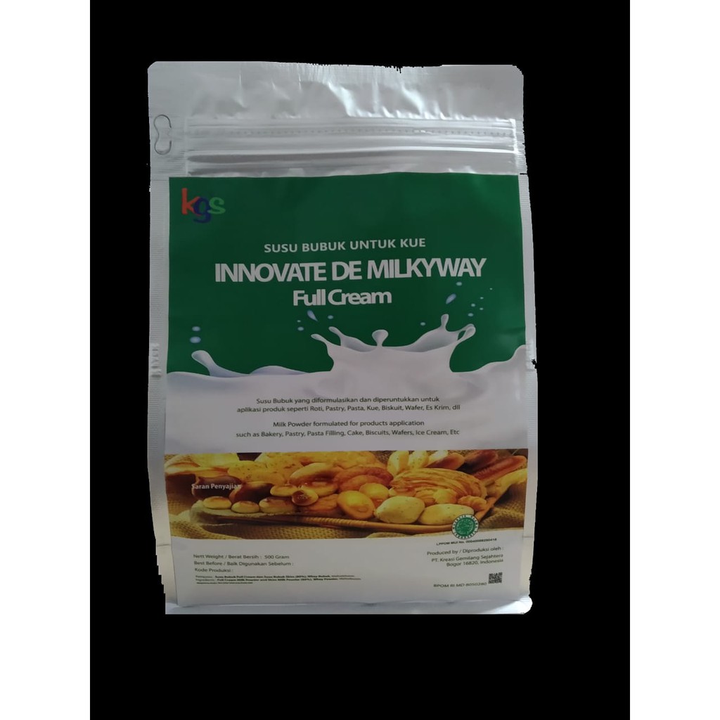 

Susu Bahan Baku Kue Full cream INNOVATE DE MILKYWAY/ Susu Bubuk/ Bahan Baku Kue/ Susu Full Cream