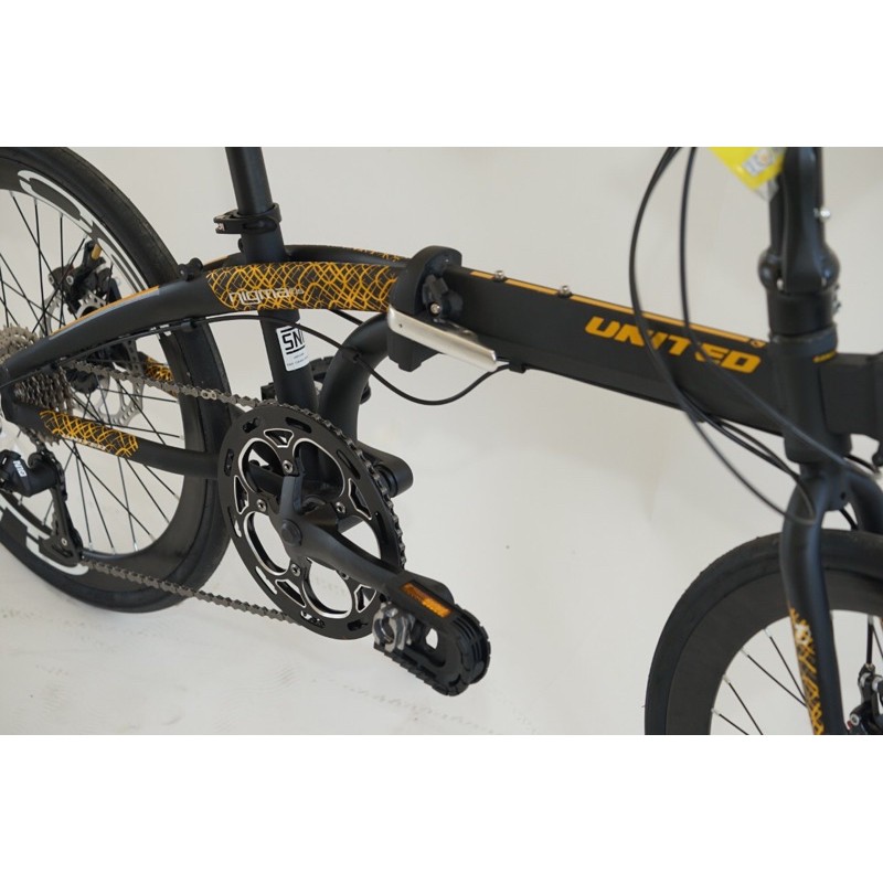 Sepeda Lipat United Nigma 10s Folding Bike Frame Alloy 10 Speed Double Discbrake Branded Bike New-2