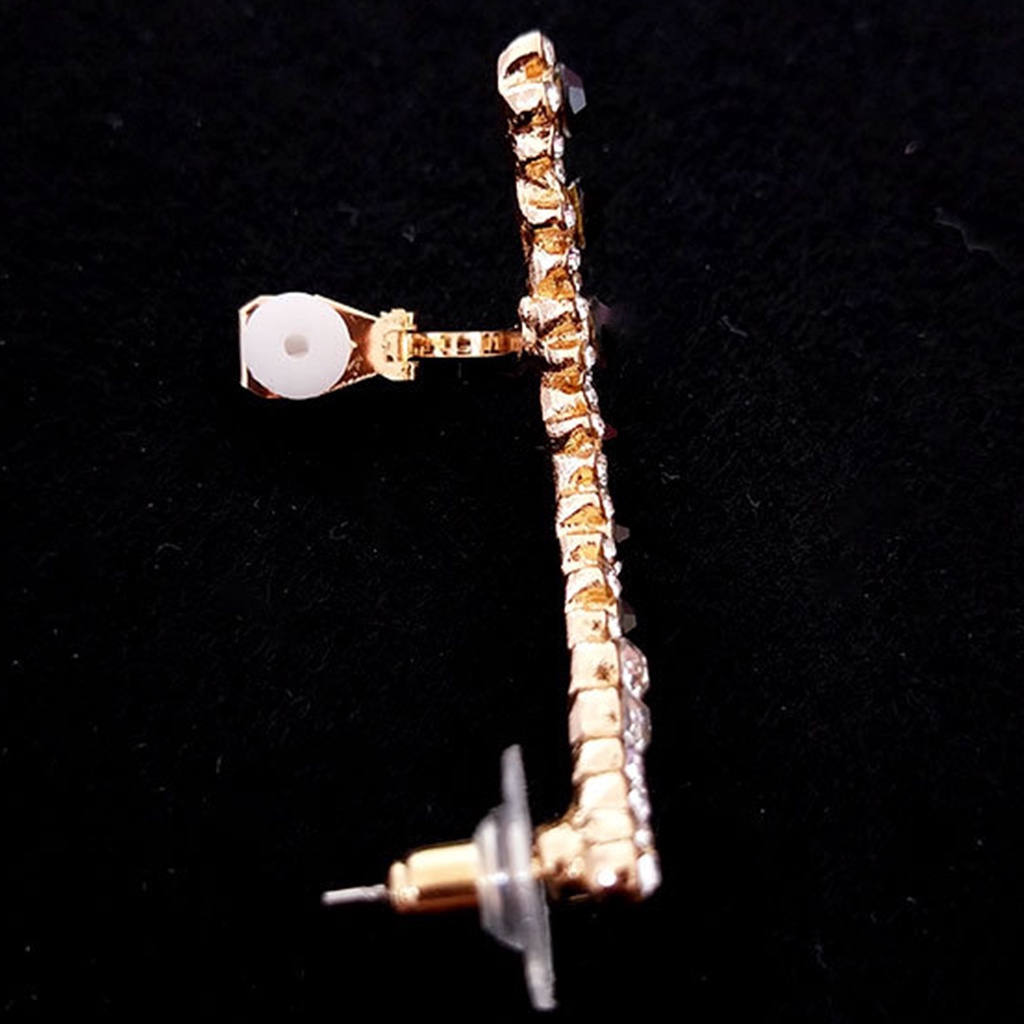 Hu Hu Hu Hu Hu Alat Bantu Pasang Kacamata♡ 1pc Anting Stud Tindik Desain Kepingan Salju Aksen Berlian Imitasi Untuk Wanita