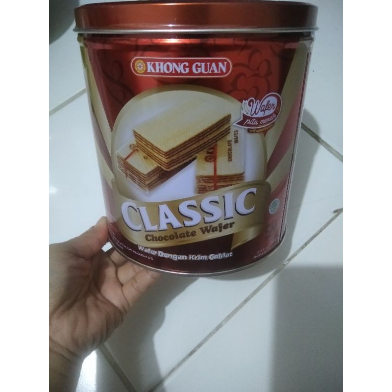Khong Guan Classic Wafer Kaleng 310g/Khong Guan Wafer Classic