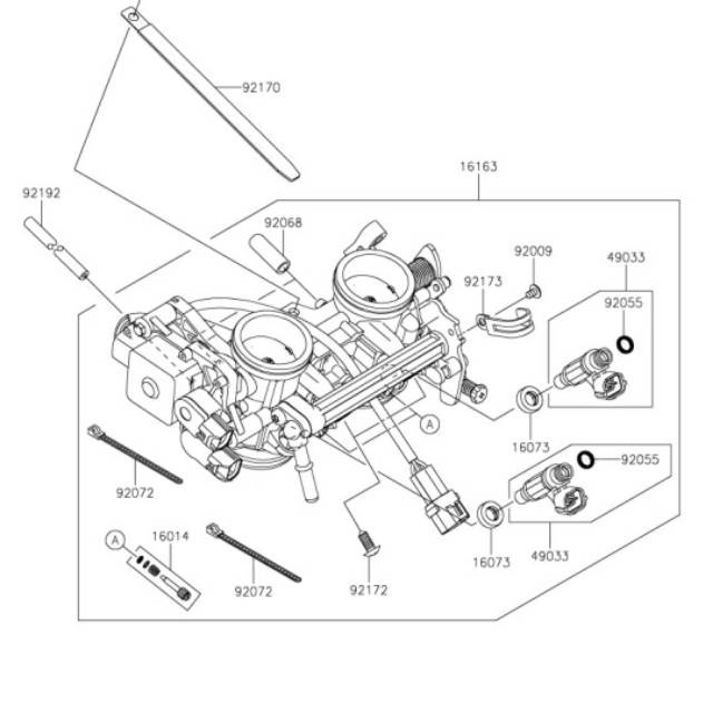 TB throtle trotle trotel body bodi er6n er6f original Genuine Part