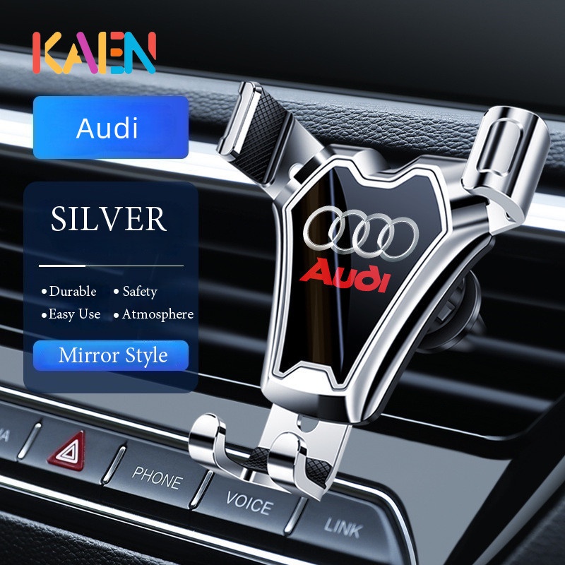 KAEN gravitasi mobil braket ponsel otomatis teleskopik navigasi ponsel braket mobil non-slip cocok untuk Audi A4 B6 B5 B8 A6 A3 TT MK2 MK1 Q7 Q5
