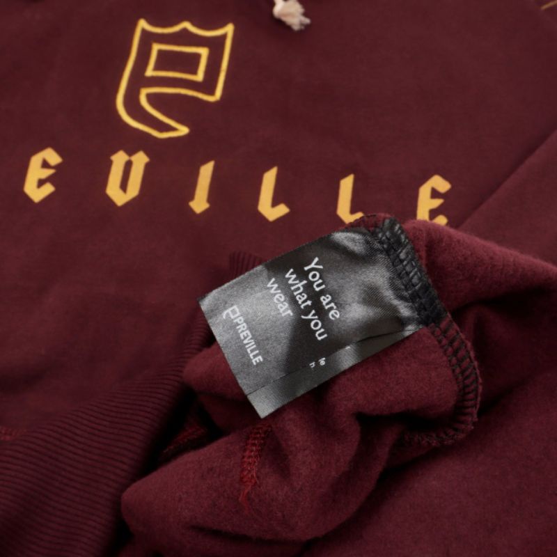 SWEATER HOODIE ORIGINAL PREVILLE SIDEHAND MAROON AUTHENTIC (BESTSELLER)