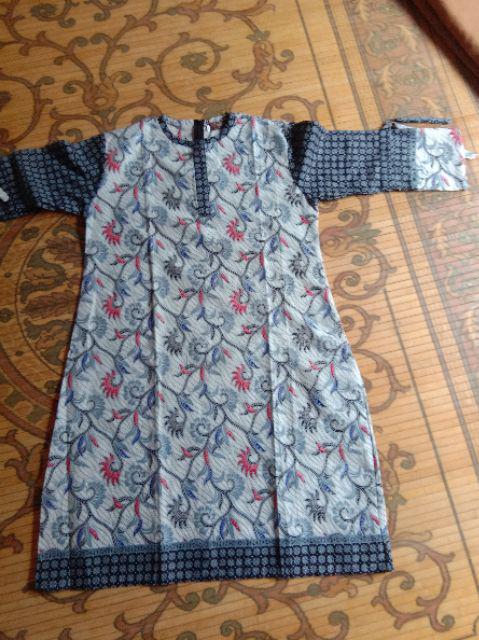 Dress Batik Tunik Renata Lengan Serut Kain Mataram Primisima