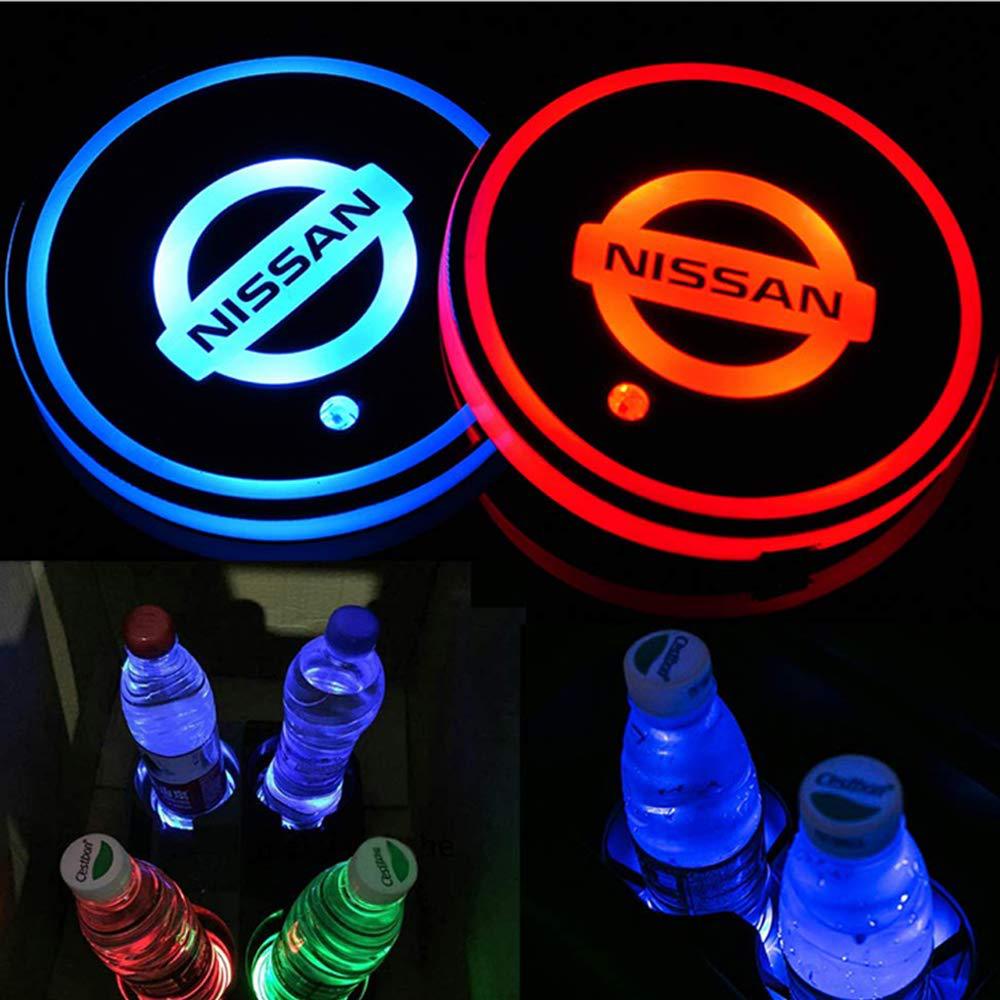 Tatakan Gelas Anti Slip Dengan Lampu Led Untuk Dekorasi Mobil Nissan