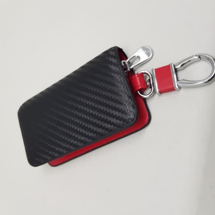 DOMPET STNK SIM mobil motor MOTIF CARBON POLOS + gantungan kunci UNIVERSAL