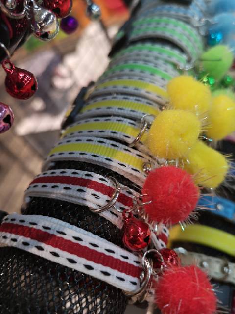 KALUNG POM POM / collar kucing anjing / acc hewan / cat &amp; dog / edoth