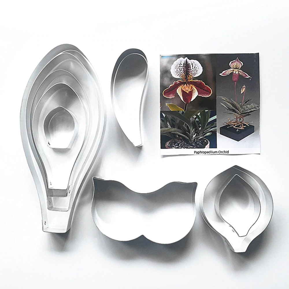 paphiopedilum orchld Set Cutters,clay flower ,Sugarcraft cutters,flower cutter, Wire cutting of