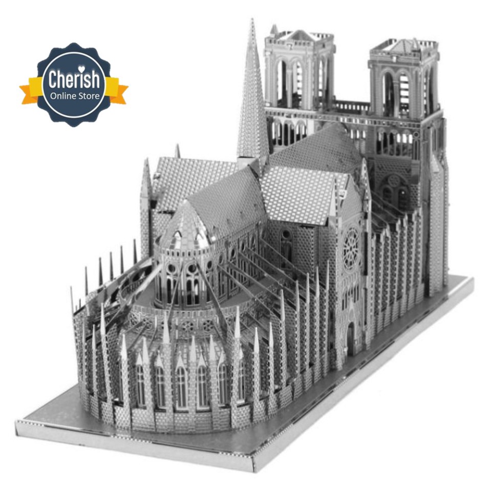 Puzzle Metal 3D NOTRE DAME PARIS Mainan Hobby DIY MB-005