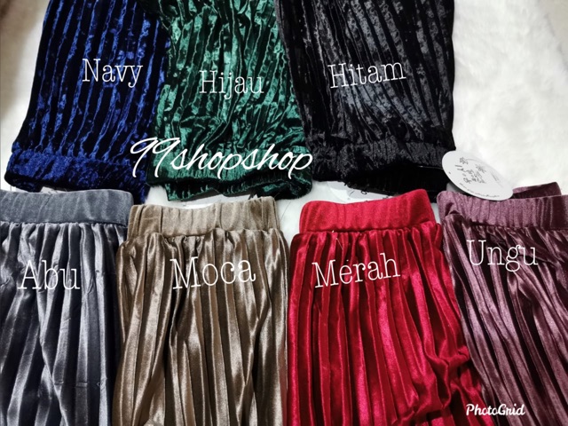 Rok velvet midi  import Prisket mayung