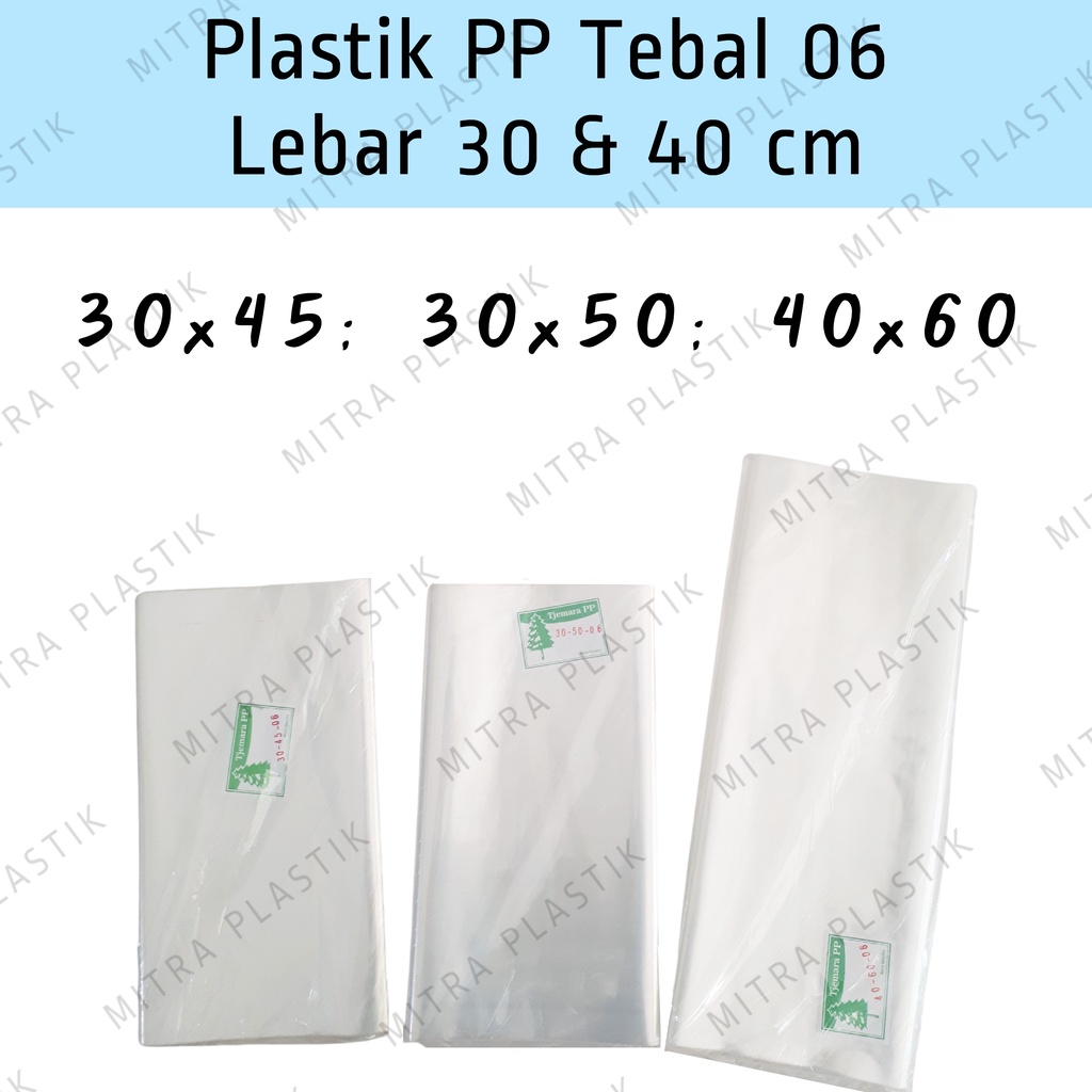 Jual Plastik Pp Lebar 30 And 40 Tebal 06 30x45 30x50 40x60 Kantong Bening Transparan Plastik Beras 3195