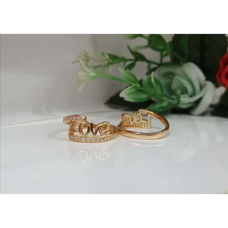 cincin wanita dewasa cantik warna emas