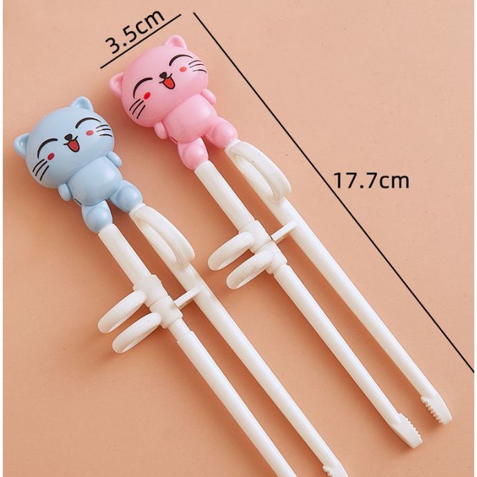 H 700 Sumpit Anak Karakter / Sumpit Anak Belajar Makan Model Kartun motif kucing Lolipop Animal Donat unik korea-1