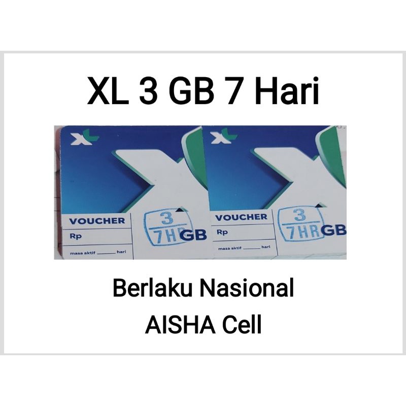 Voucher XL 3 GB 7 Hari Nasional