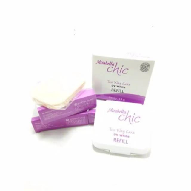 MIRABELLA Chic Two Way Cake Uv White [Tersedia Bentuk Refill]