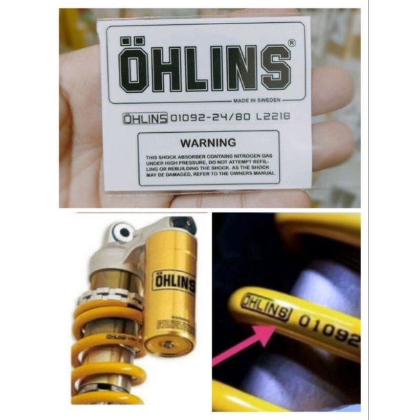 Sticker Ohlins  PRINTCUT stiker shock tabung variasi