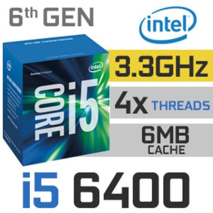 PROCESSOR INTEL CORE i5 6400 2.7~3.3 GHZ (LGA 1151/6 MB/14 NM) BOX *4 CORE SKY/KABYLAKE