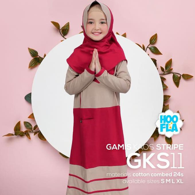 Kaos Anak Perempuan - gamis anak perempuan baju muslim keren - 3-4 tahun