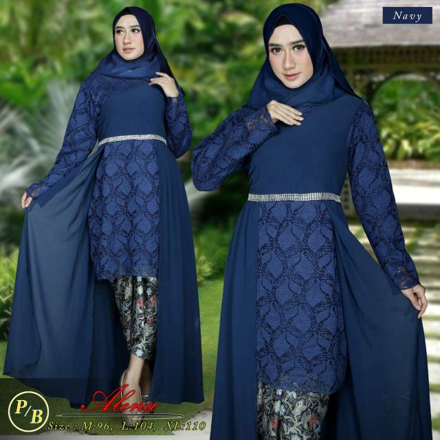 PB&gt; Set gaun kebaya ALENA - OUTFIT KEBAYA MODERN - BAJU FASHION WANITA - BAJU PESTA - KEBAYA TERBARU