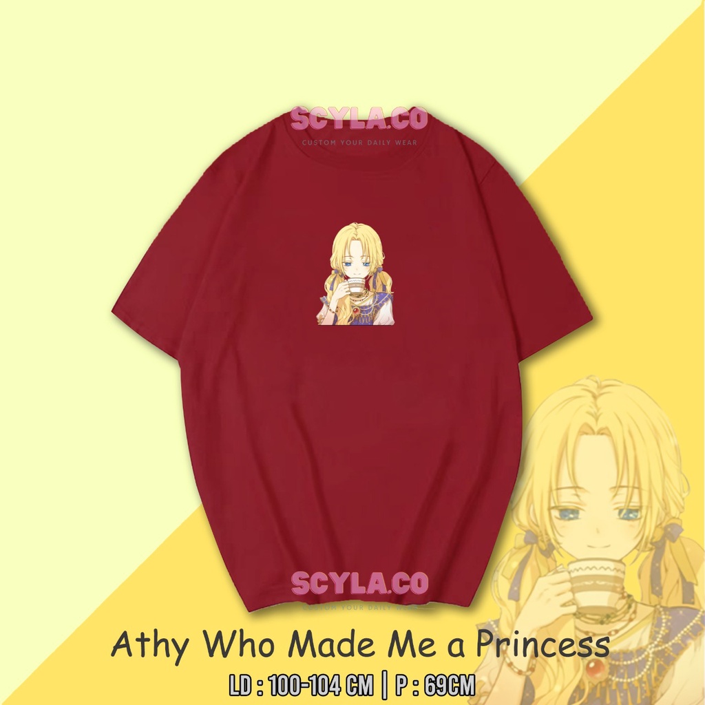 T-SHIRT ANIME ATHY WHO MADE ME A PRINCESS OVERSIZE KAOS ATHY WHO MADE ME A PRINCESS JUMBO