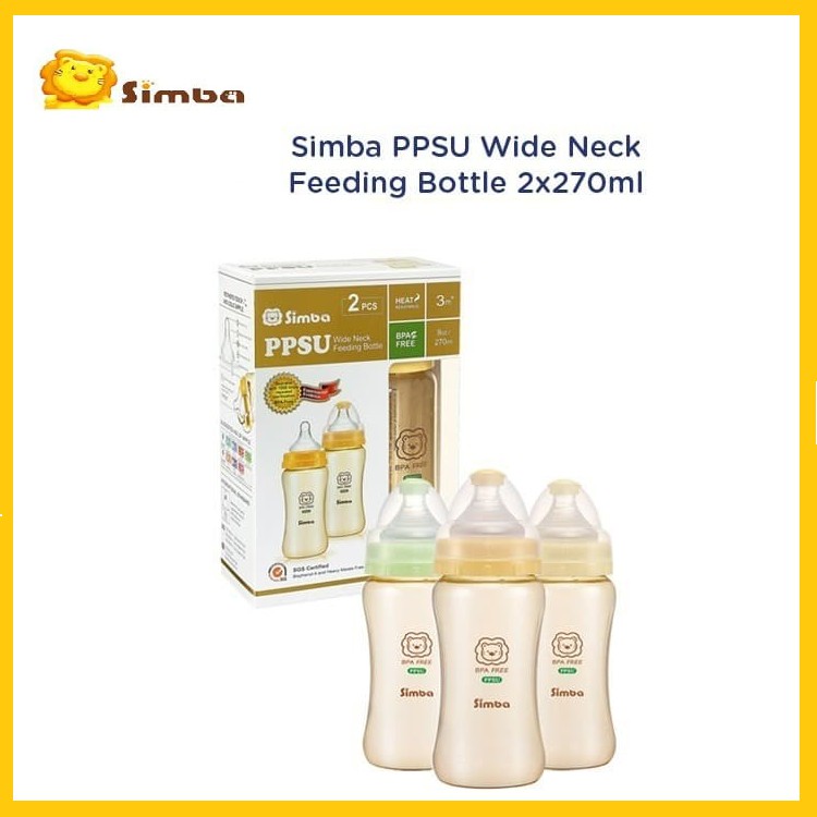 Simba PPSU Wide Neck Feeding Bottle 2x270ml