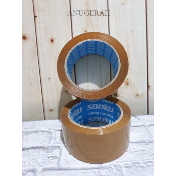 

SOOKU Lakban Cokelat Solatip Solasi Paking 45mm x 90 yard