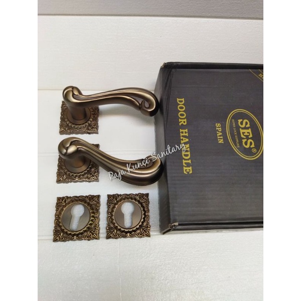 Handle Pintu Roses SES Spain Antique Brass/Gagang Pintu/Pegangan Pintu