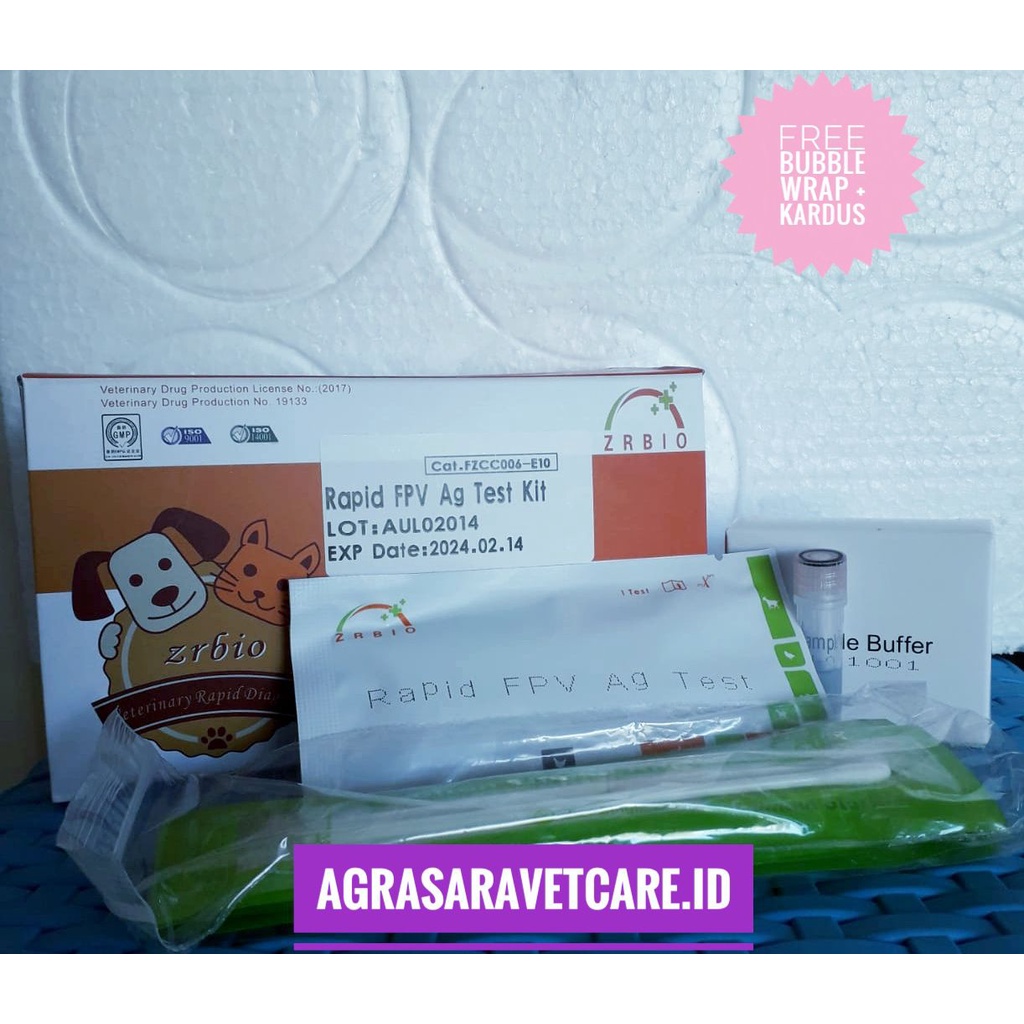 RAPID FPV Ag TEST KIT 1 BUAH - rapid test kit feline panleukopenia kucing