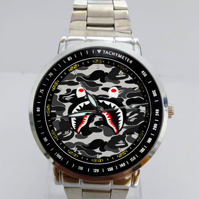 Jam Tangan Stainless Custom Bape Shark 001