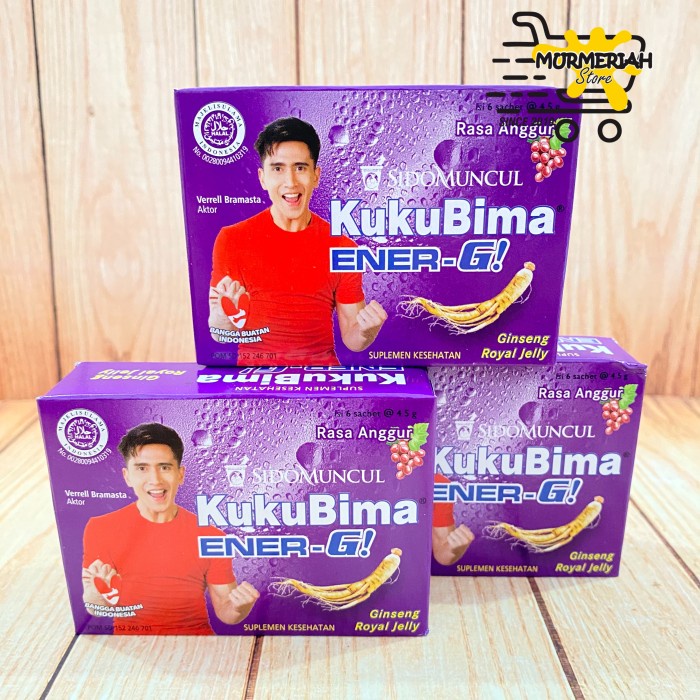 

Kuku Bima ENER-G Box isi 6 sachet Rasa Anggur- KUKUBIMA