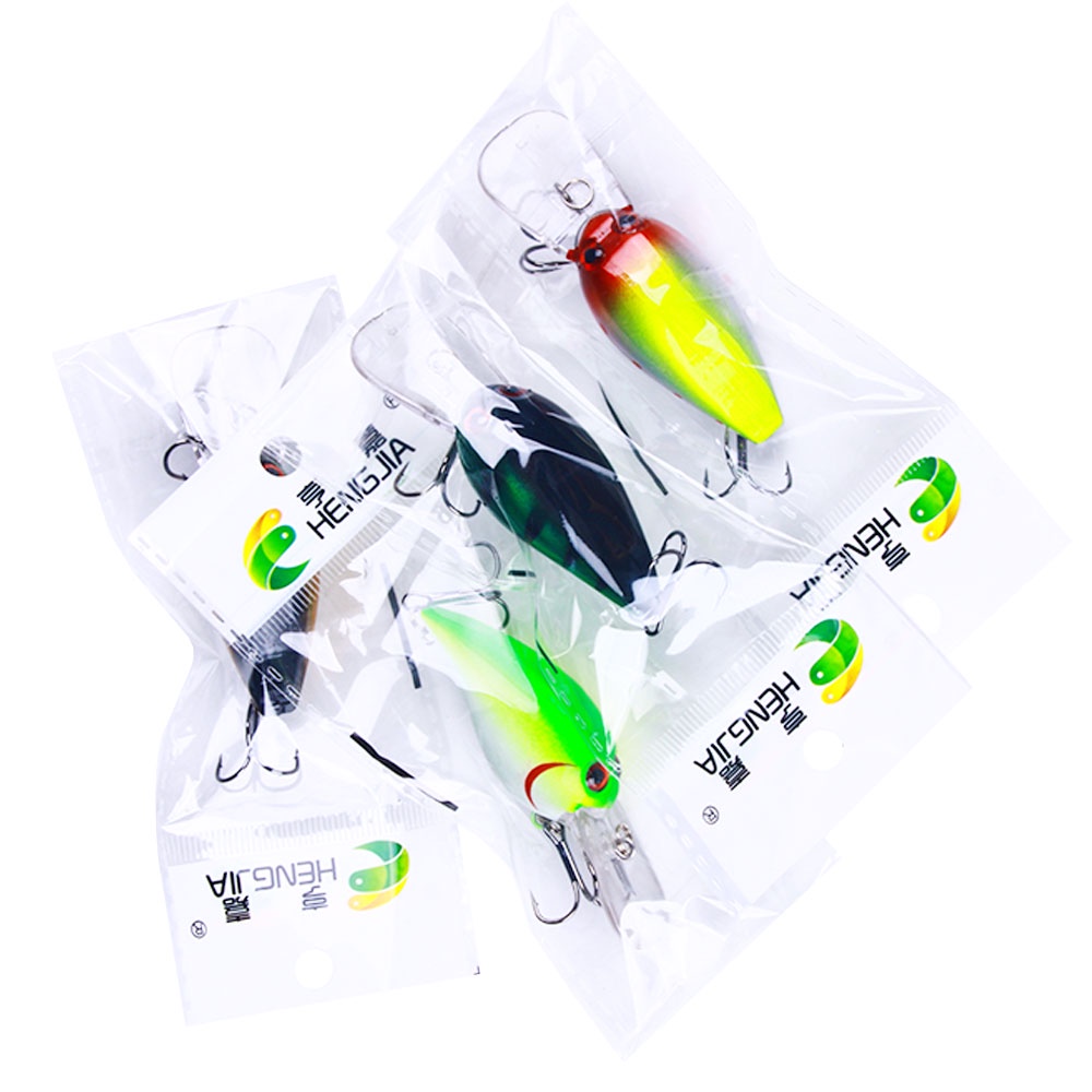 Hengjia 1pc Umpan Pancing Tiruan Bentuk Ikan 7.3cm 10.1g Dengan Kail Treble