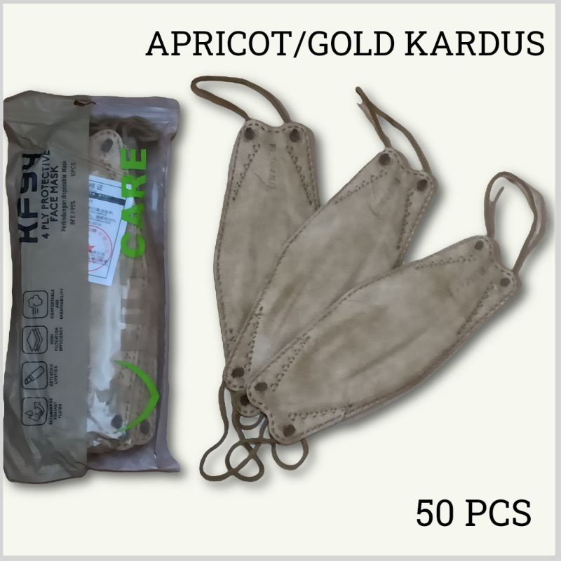 Masker Kf94 isi 50pcs 4ply High Quality Bahan Nyaman dan Lembut Semarang-KF94 ISI 50 GOLD