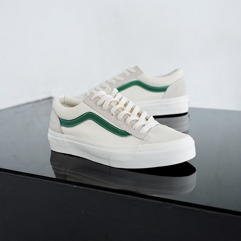 (SALE EDAN) VANS STYLE 36 MARSHMALLOW/JOLLY GREEN