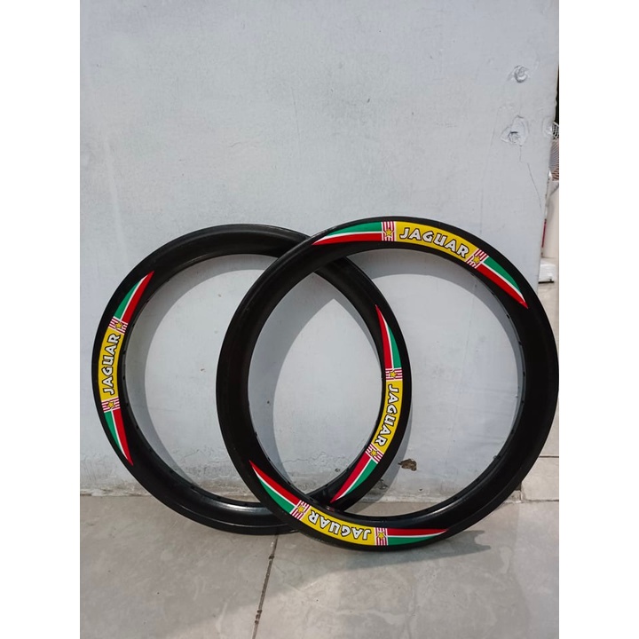(Sepasang) Rims Velg Lipat Folding Seli 16 28 dan 32 Hole V brake Jaguar