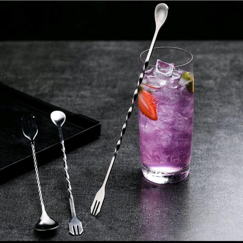 Long Bar Spoon 26cm &amp; 32cm Sendok Garpu Pengaduk Teh / kopi Atau minuman lain nya