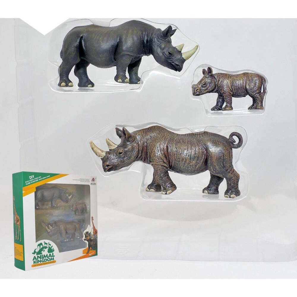 New Canna Animal Kingdom - Rhino Wild Family - Badak 3 pcs