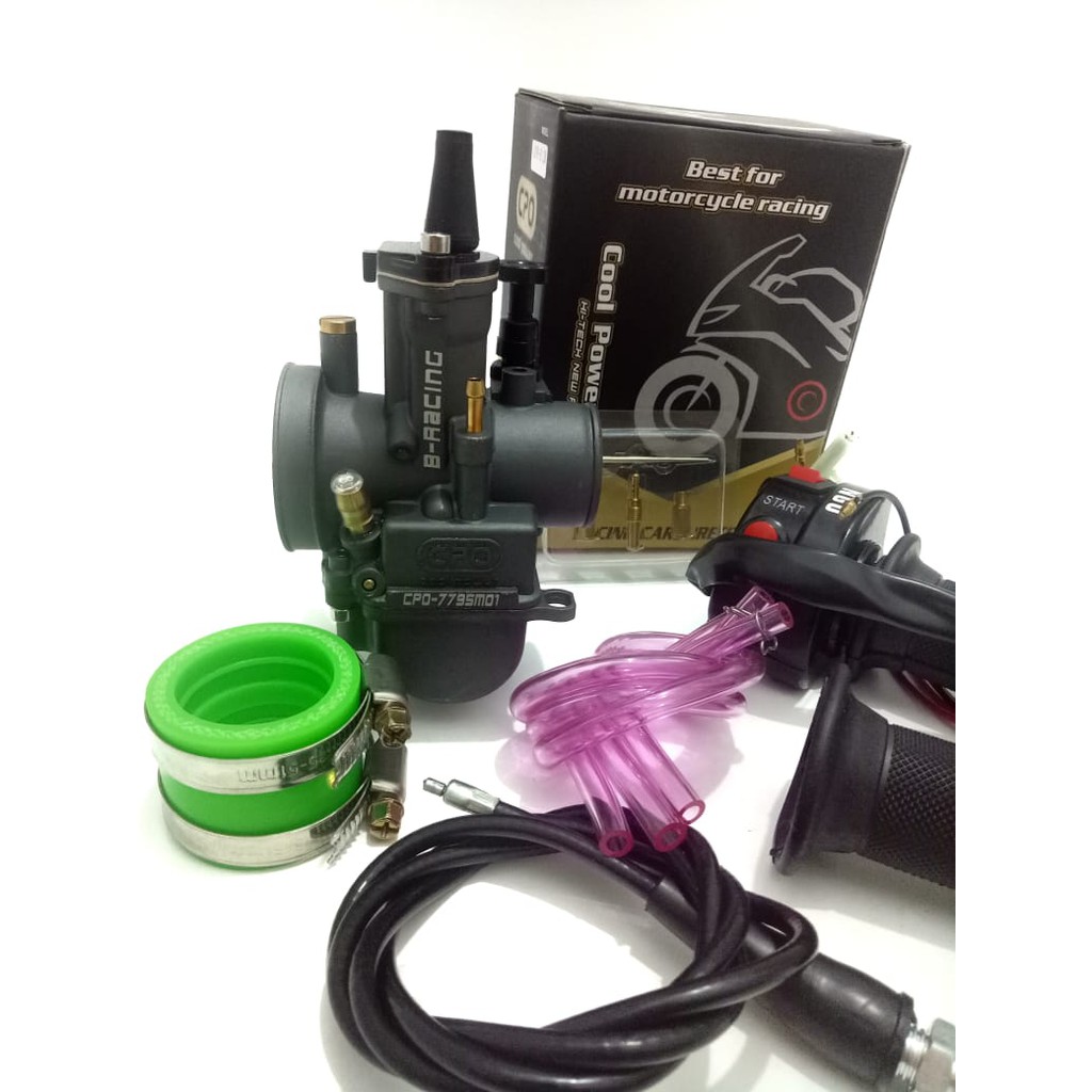 Paket Murah Karburator Pwk 28 30 32 34 Cpo Black Series Plus Gas Spontan Klx Sport Bebek Matic Dll-2