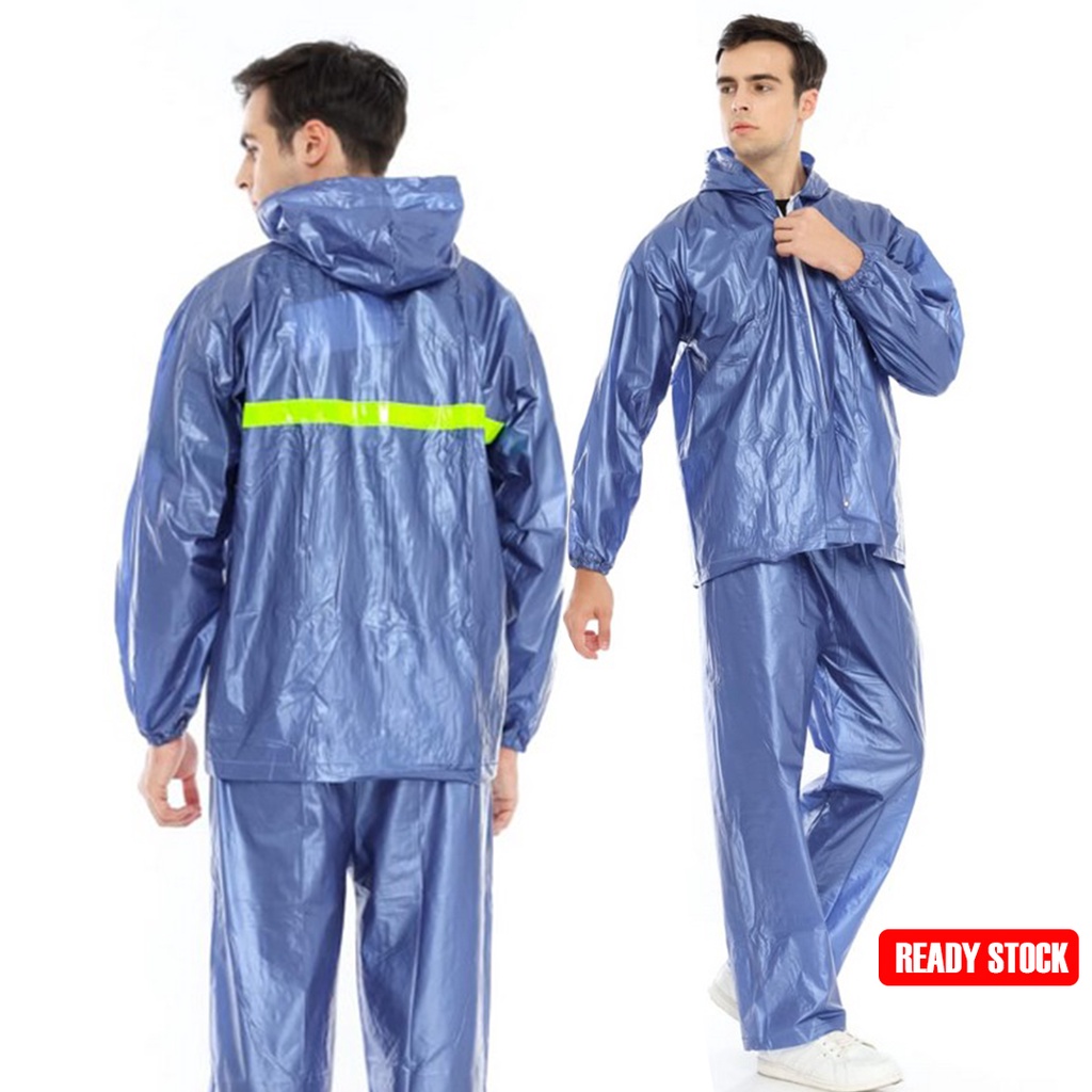 Justrue Setelan Jas Hujan Dewasa Murah Raincoat Outdoor Mantel Hujan Murah