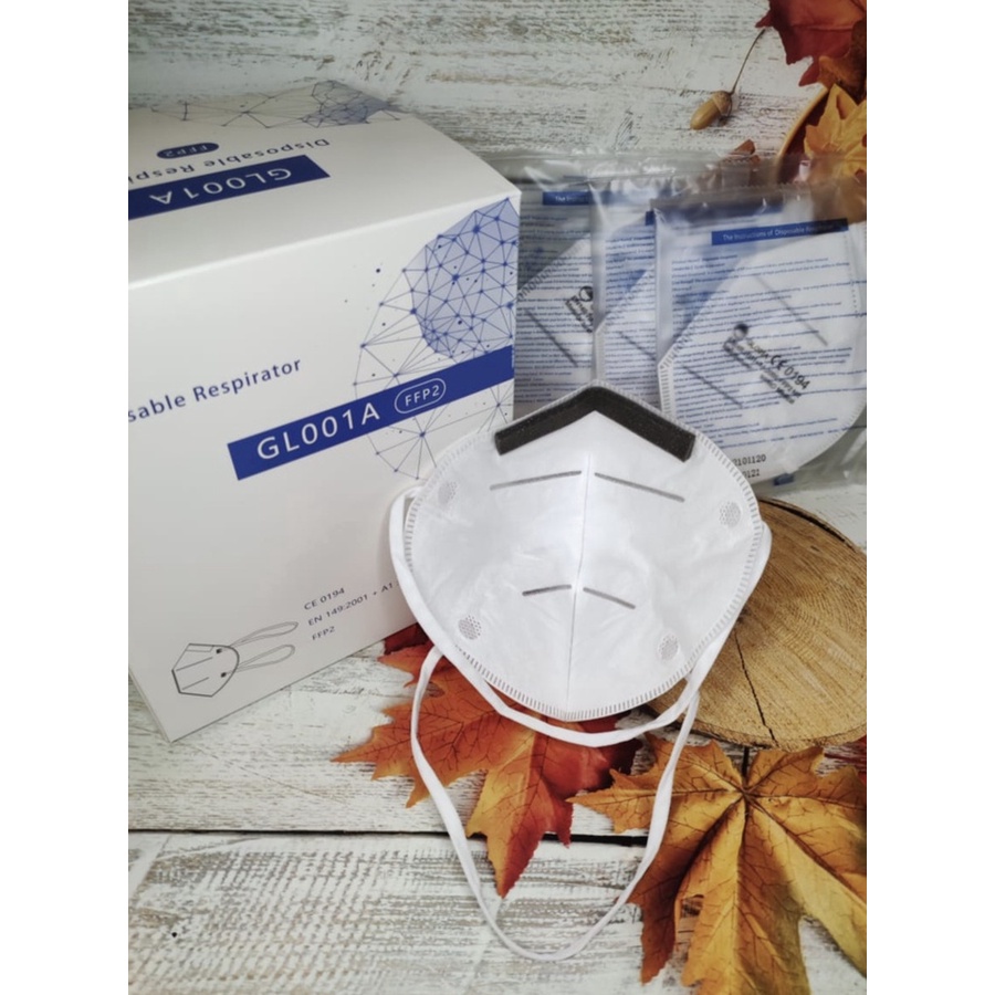 MASKER KN95 4PLY HEADLOOP DISPOSABLE PERMIUM MASK MEDICAL FFP2 SINGLEPACK - 1 BOX 50 PCS