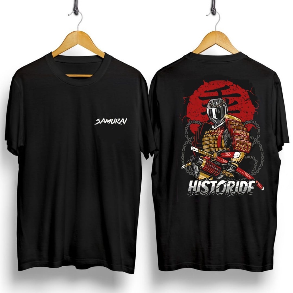 Kaos combed pria gambar SAMURAI ready stok / ALL SAMURAI IN HERE