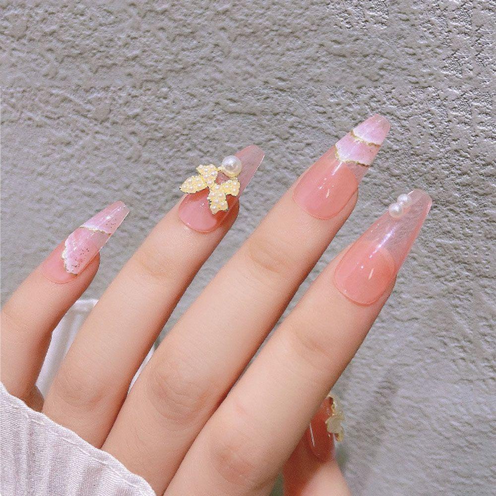 Mxbeauty Hiasan Kuku Bentuk Bulan / Bunga / Kupu-Kupu / Pita Aksen Berlian Imitasi Untuk Nail Art / Manicure DIY