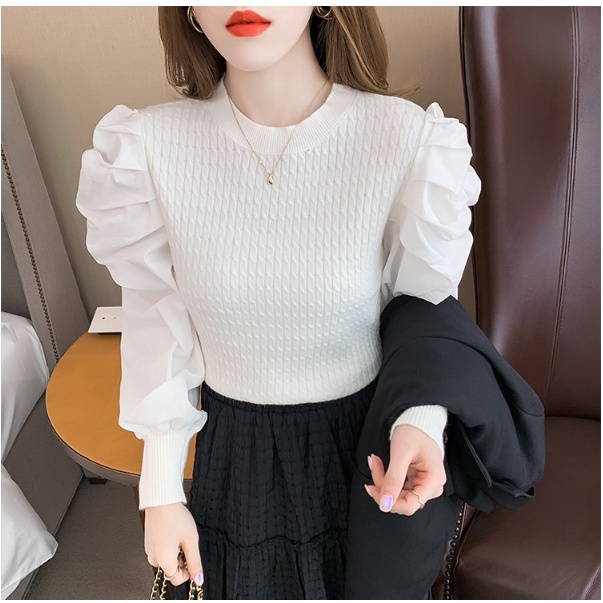 atasan RAJUT IMPORT rajut lengan panjang fashion korea style wanita 4803# IMPORT