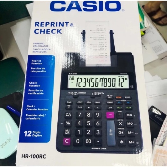 

kalkulator calculator casio hr-100rc hr100rc printing print struk ori