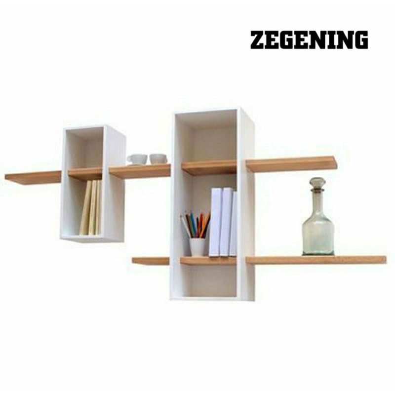 Rak Dinding Minimalis tempel Ambalan kayu unik modern ruang tamu tengah dapur cafe kamar tidur ex