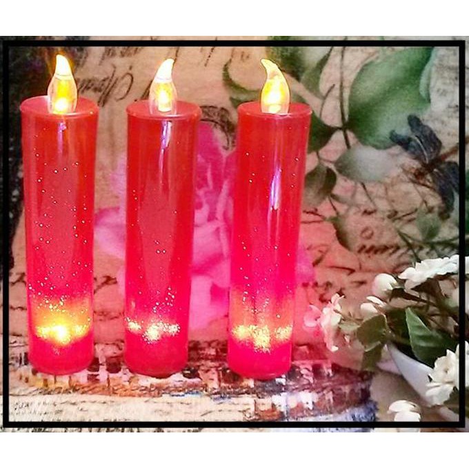 BERKUALITAS Lilin elektrik merah panjang electric candle led BAGUS